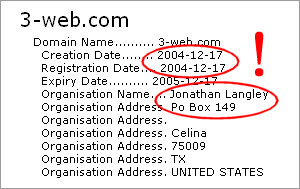 Dane o domenie 3-web.com z bazy WHOIS